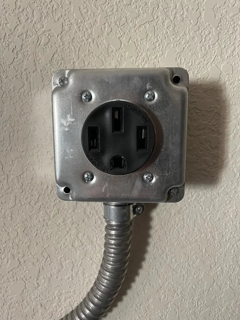 NEMA 14-50 outlet installed for Electrical Panel Upgrade in Lantana